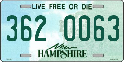 NH license plate 3620063