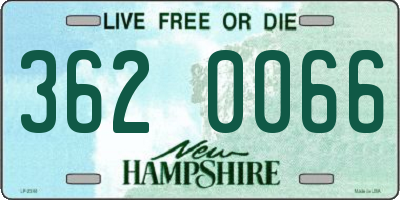 NH license plate 3620066