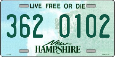 NH license plate 3620102