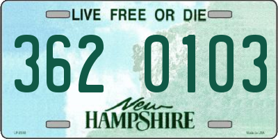 NH license plate 3620103