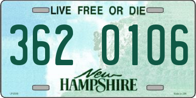 NH license plate 3620106