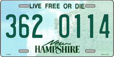 NH license plate 3620114
