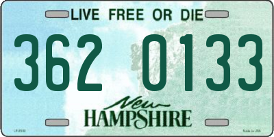 NH license plate 3620133