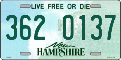 NH license plate 3620137