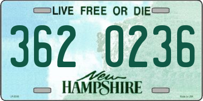 NH license plate 3620236