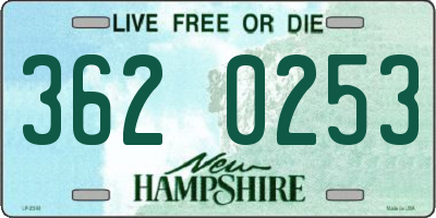 NH license plate 3620253