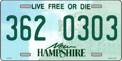 NH license plate 3620303