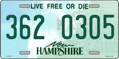 NH license plate 3620305