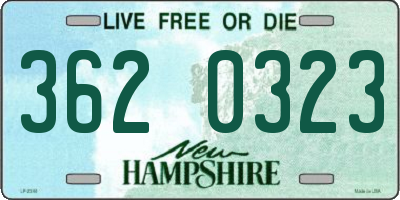 NH license plate 3620323
