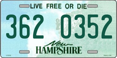 NH license plate 3620352