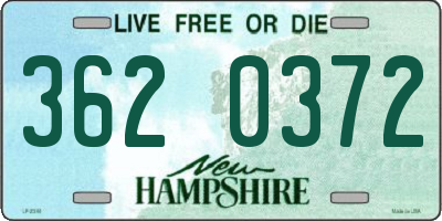 NH license plate 3620372