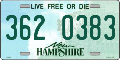 NH license plate 3620383