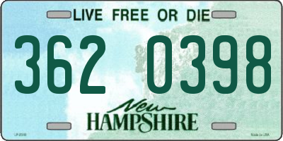 NH license plate 3620398