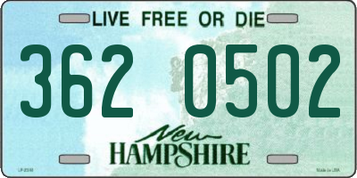 NH license plate 3620502