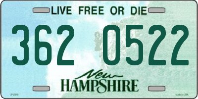 NH license plate 3620522