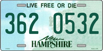 NH license plate 3620532