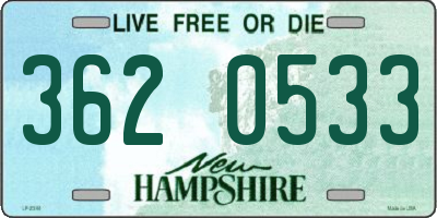 NH license plate 3620533