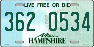 NH license plate 3620534