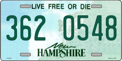 NH license plate 3620548