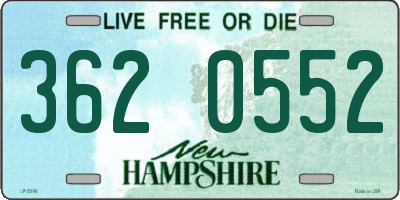 NH license plate 3620552