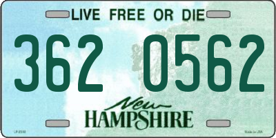 NH license plate 3620562