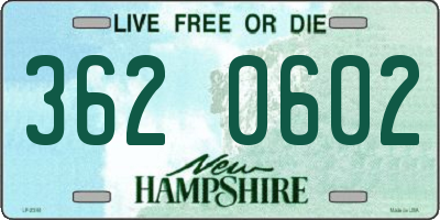 NH license plate 3620602