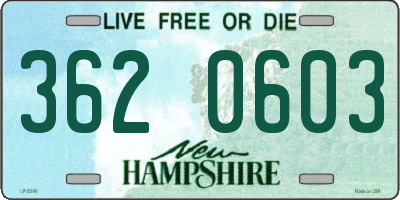 NH license plate 3620603