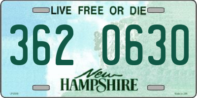 NH license plate 3620630