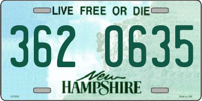 NH license plate 3620635