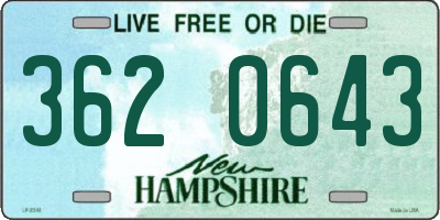 NH license plate 3620643