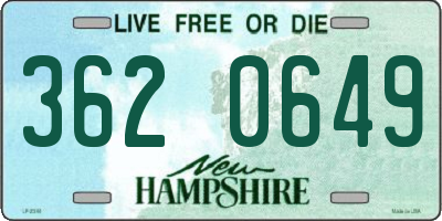 NH license plate 3620649