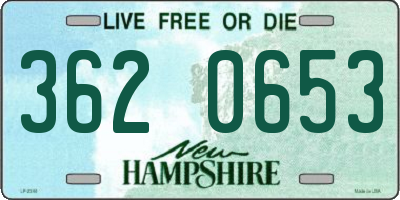 NH license plate 3620653