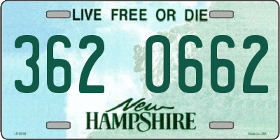 NH license plate 3620662