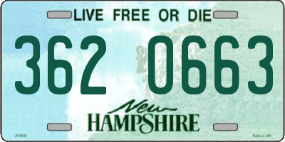 NH license plate 3620663
