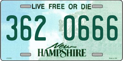 NH license plate 3620666