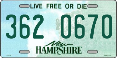 NH license plate 3620670