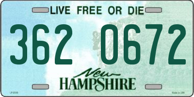 NH license plate 3620672