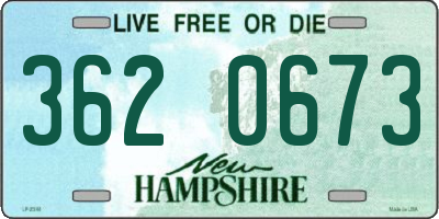 NH license plate 3620673