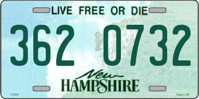 NH license plate 3620732