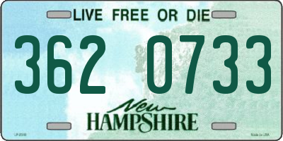 NH license plate 3620733