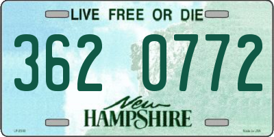NH license plate 3620772