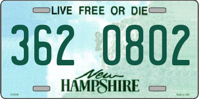 NH license plate 3620802