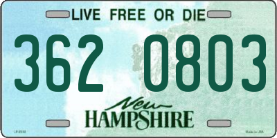 NH license plate 3620803