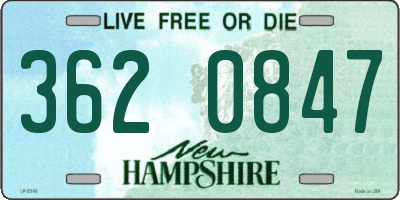 NH license plate 3620847