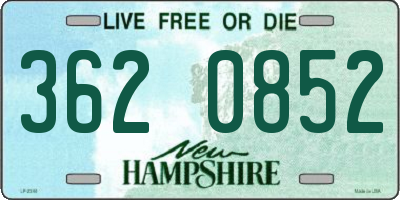 NH license plate 3620852