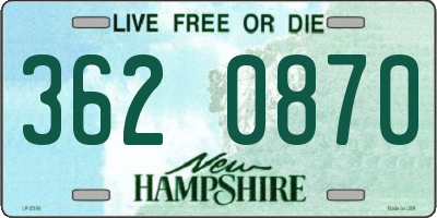 NH license plate 3620870