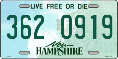 NH license plate 3620919