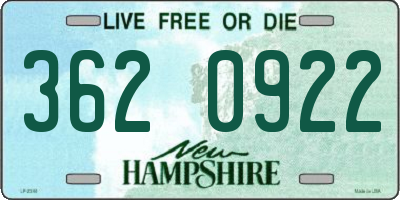 NH license plate 3620922