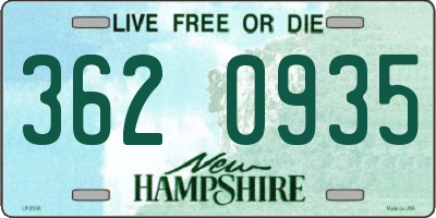 NH license plate 3620935
