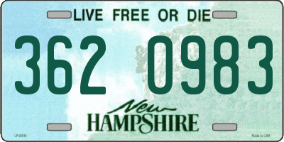 NH license plate 3620983